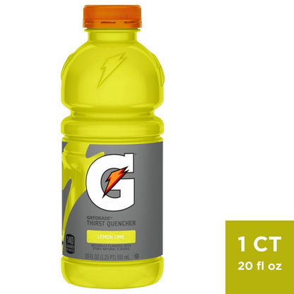 Gatorade Thirst Quencher Lemon-Lime Sports Drink 20 Fluid Ounce Plastic Bottle