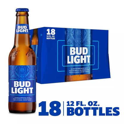 Bud Light American Lager Beer - 18pk/12 fl oz Bottles