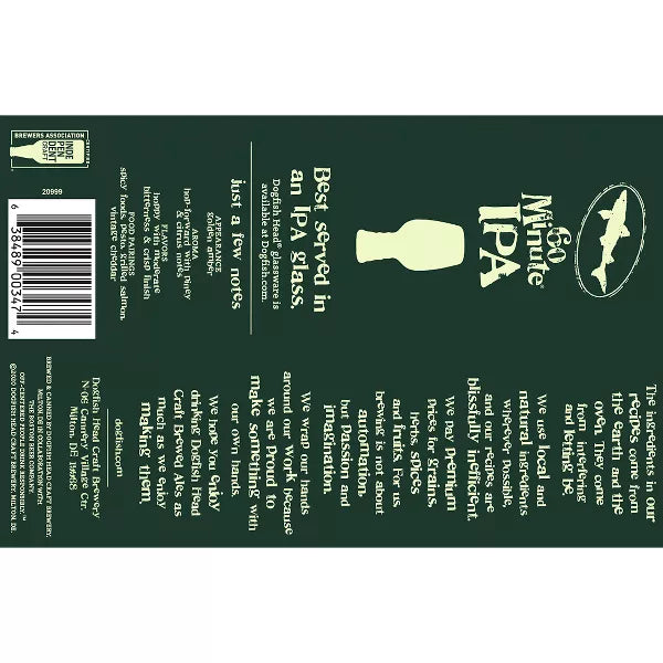 Dogfish Head 60 Minute IPA Beer - 6pk/12 fl oz Cans