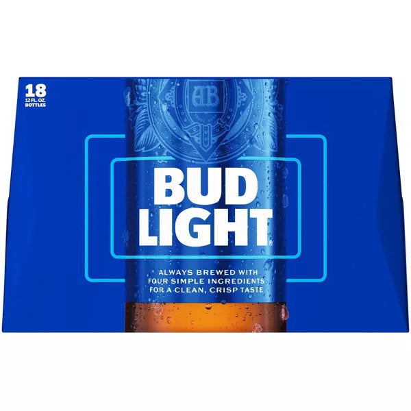 Bud Light American Lager Beer - 18pk/12 fl oz Bottles