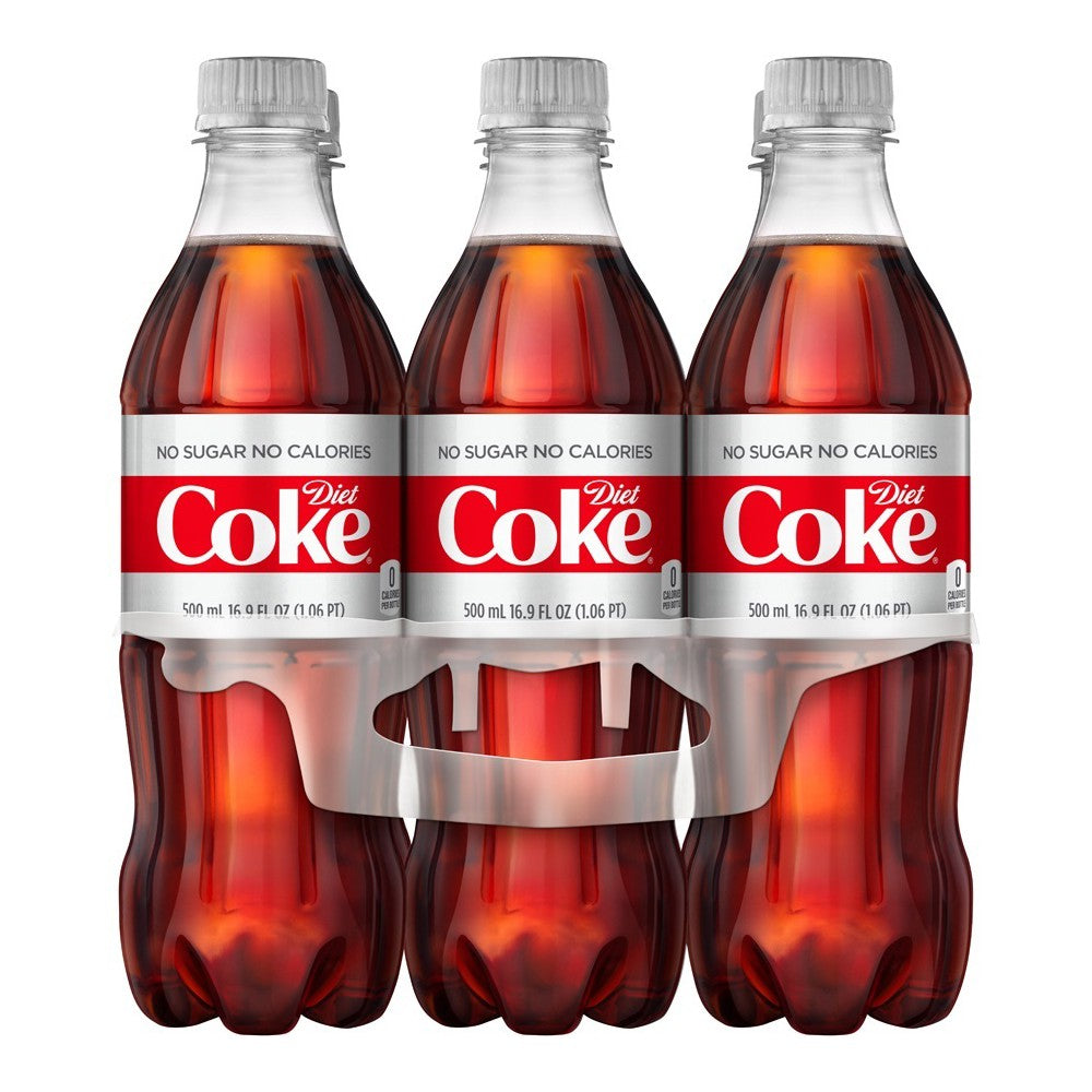 Diet Coke Bottles, 16.9 fl oz, 6 Pack