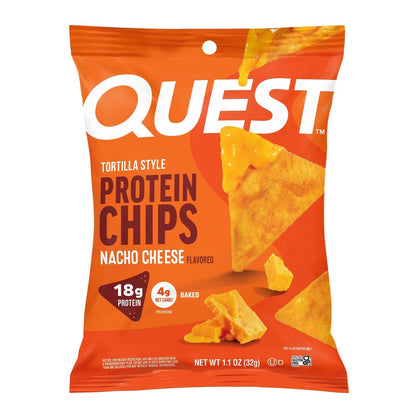 NACHO CHEESE TORTILLA STYLE PROTEIN CHIPS, NACHO CHEESE