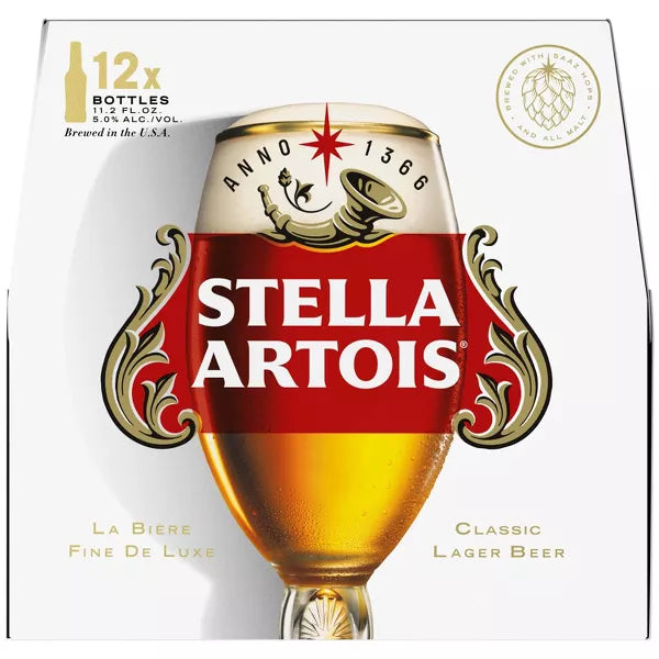 Stella Artois Premium Lager Beer - 12pk/11.2 fl oz Bottles
