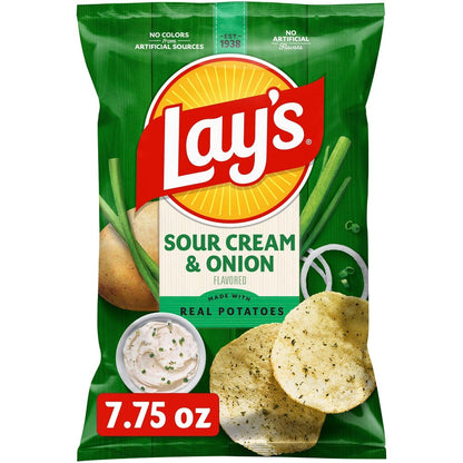 Lay's Sour Cream & Onion Flavored Potato Chips - 7.75oz