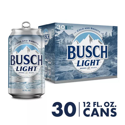 Busch Light American Lager Beer - 30pk/12 fl oz Cans