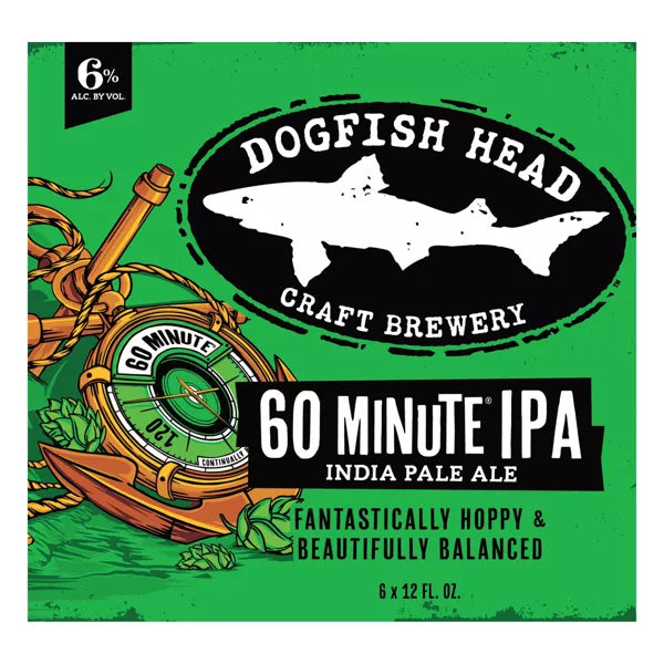 Dogfish Head 60 Minute IPA Beer - 6pk/12 fl oz Cans