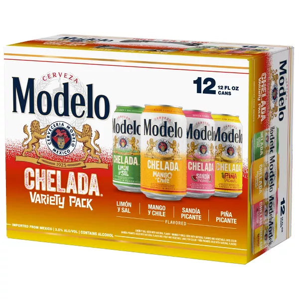 Modelo Chelada Variety Pack Flavored Beer - 12 fl oz/12pk Cans