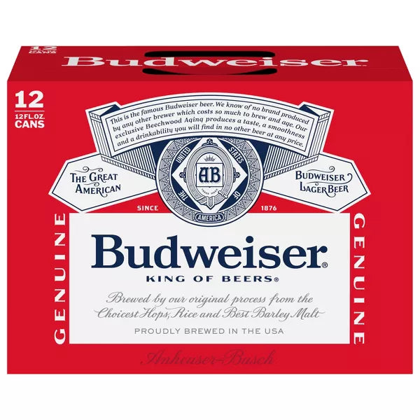 Budweiser American Lager Beer - 12pk/12 fl oz Cans