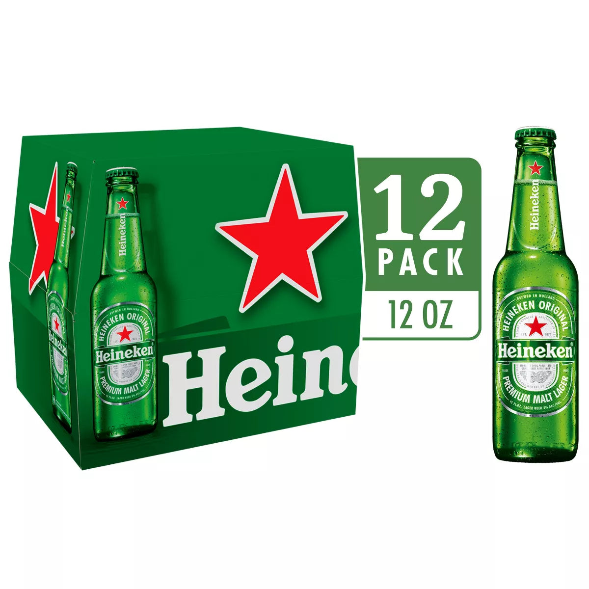 Heineken Original Lager Beer - 12pk/12 fl oz Bottles