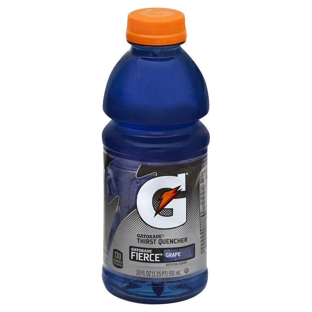 Gatorade Thirst Quencher Fierce Grape 20 Fluid Ounce Plastic Bottle