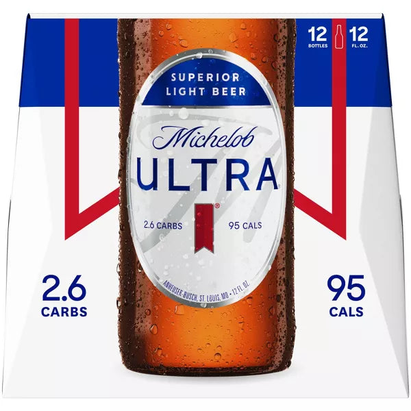 Michelob ULTRA Superior Light American Lager Beer - 12pk/12 fl oz Bottles