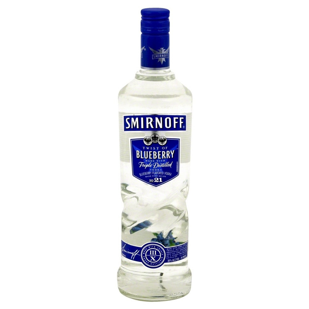Smirnoff Blueberry 70 Proof (Vodka Infused With Natural Flavors) - 750 mL Bottle