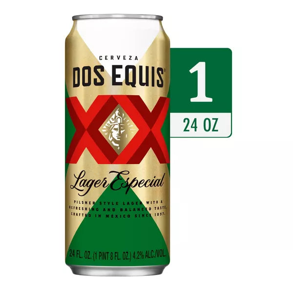 Dos Equis Mexican Lager Beer Single - 24 fl oz Can