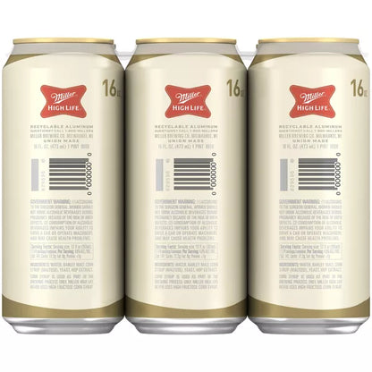 Miller High Life Beer - 6pk/16 fl oz Cans
