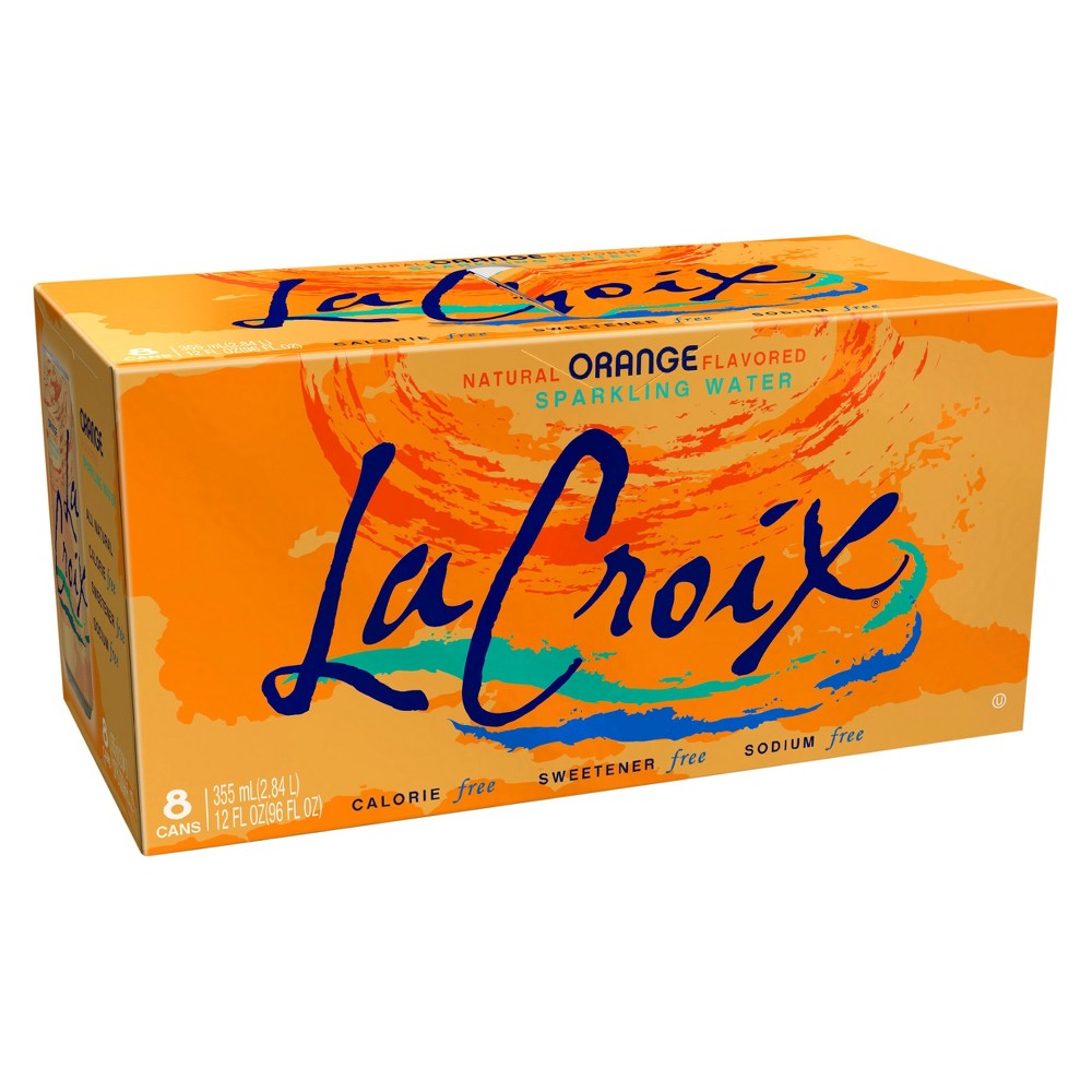 CALORIE FREE NATURAL ORANGE FLAVORED SPARKLING WATER, ORANGE