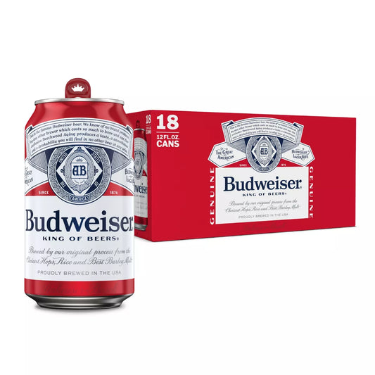 Budweiser American Lager Beer - 18pk/12 fl oz Cans