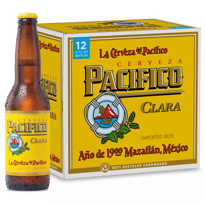 Pacifico Clara Lager Beer - 12pk/12 fl oz Bottles