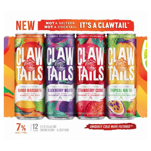 White Claw Hard Seltzer Clawtails Variety Flavored Alcoholic Beverages - 12pk/12 fl oz Cans