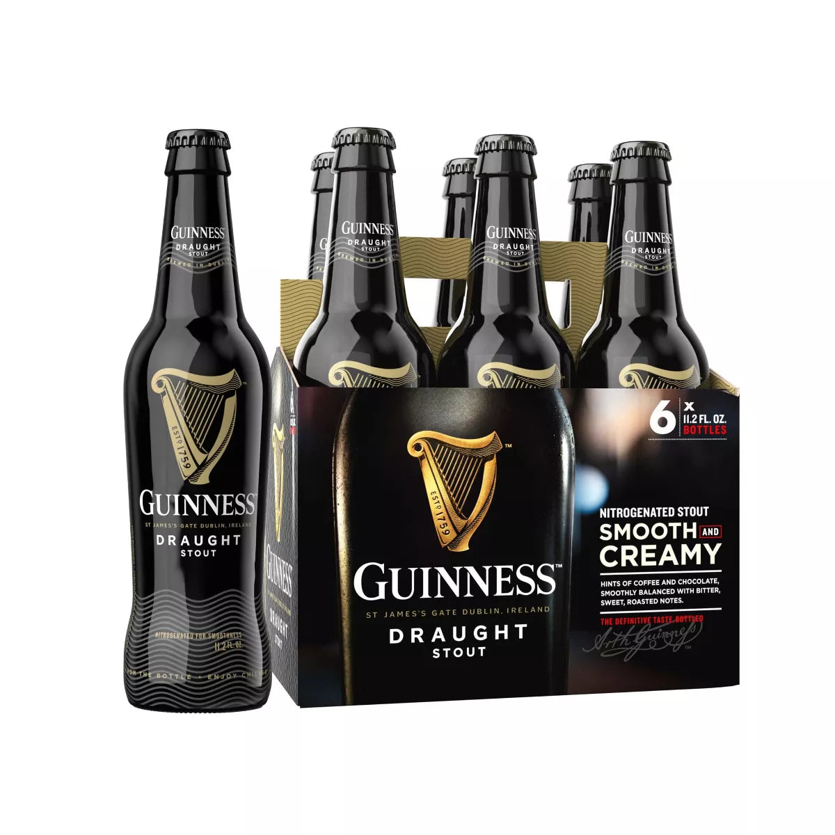 Guinness Draught Beer - 6pk/11.2 fl oz Bottles