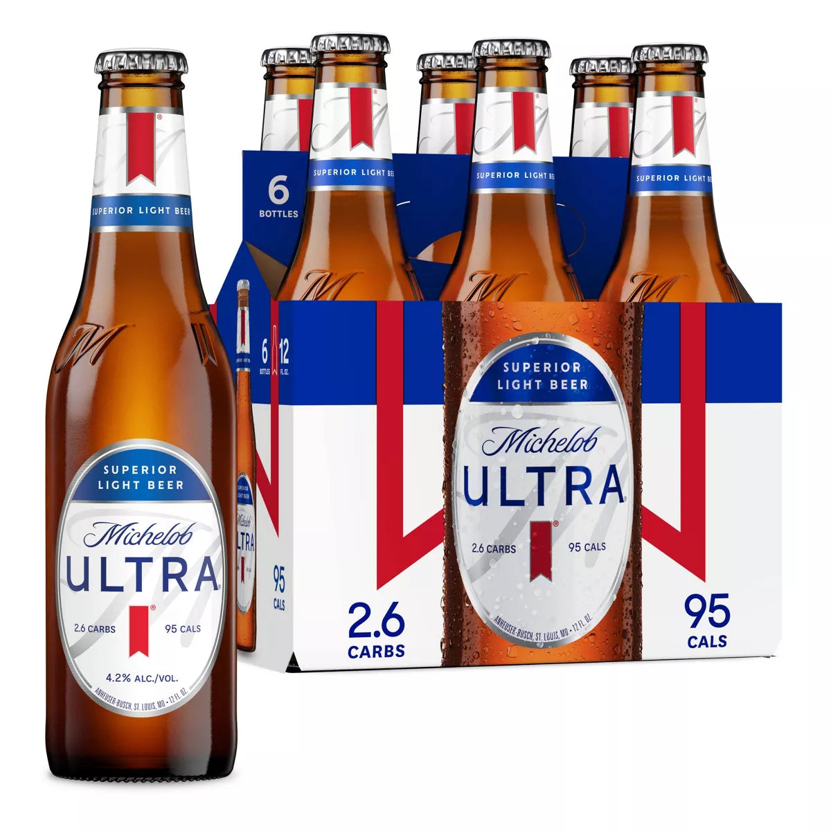 Michelob ULTRA Superior Light American Lager Beer - 6pk/12 fl oz Bottles
