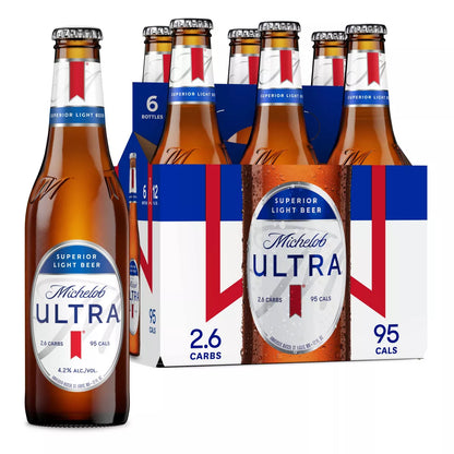 Michelob ULTRA Superior Light American Lager Beer - 6pk/12 fl oz Bottles