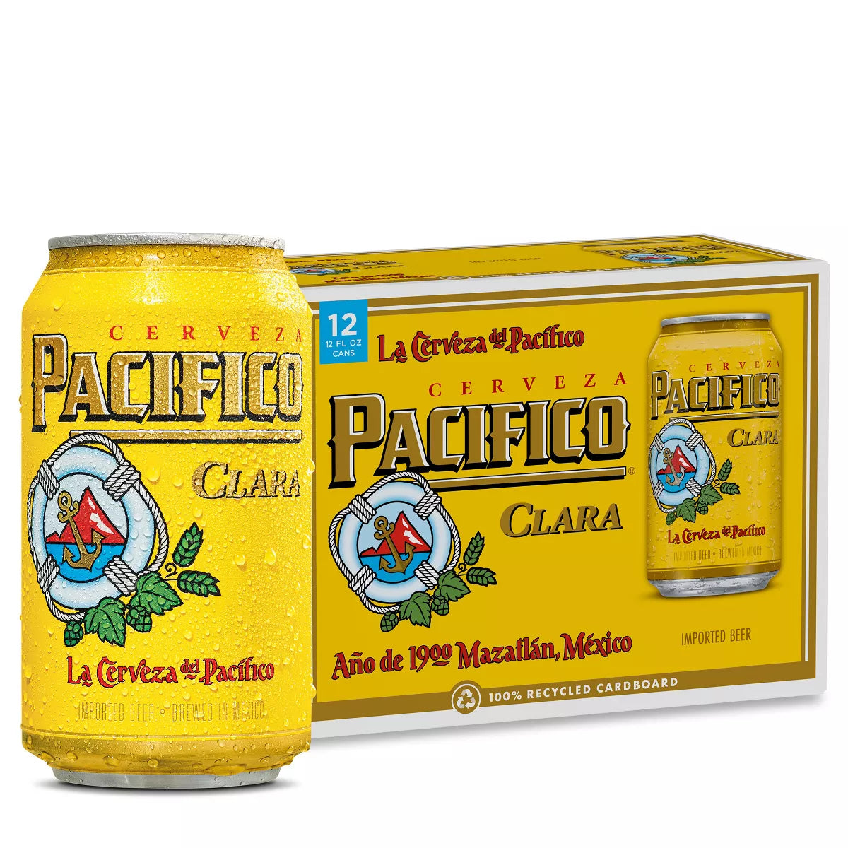 Pacifico Clara Mexican Lager Beer - 12pk/12 fl oz Cans