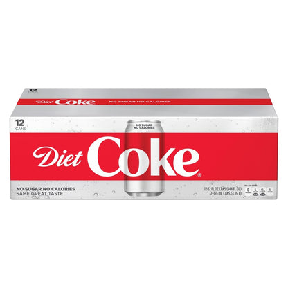 Diet Coke Soda Soft Drink, 12 fl oz, 12 Pack
