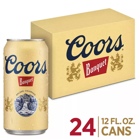 Coors Banquet Lager Beer - 24pk/12 fl oz Cans