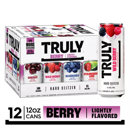 Truly Hard Seltzer Berry Mix Pack - 12pk/12 fl oz Slim Cans