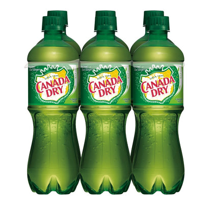 Canada Dry Caffeine Free Ginger Ale Soda Pop  16.9 fl oz  6 Pack Bottles