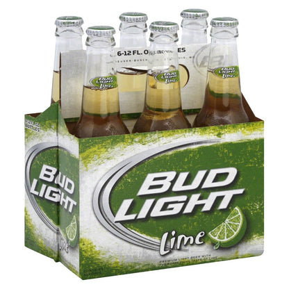 Bud Light Lime Beer Bottles 12 oz, 6 pk