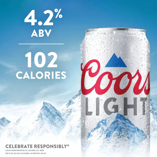 Coors Light Beer - 12pk/16 fl oz Cans