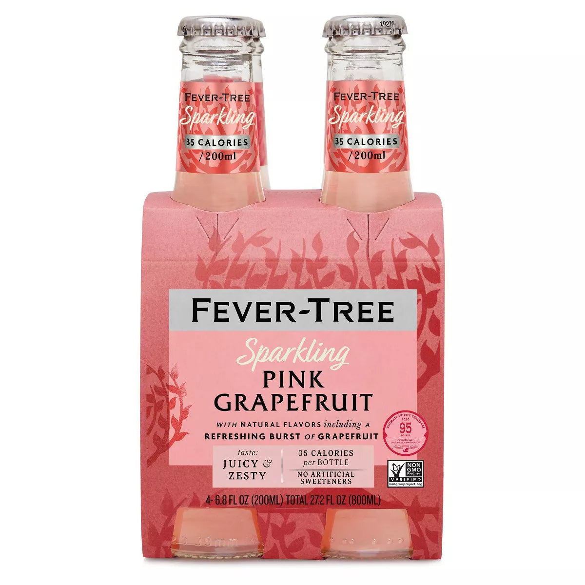 Fever-Tree Sparkling Pink Grapefruit Bottles - 4pk/200ml