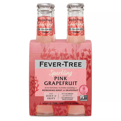 Fever-Tree Sparkling Pink Grapefruit Bottles - 4pk/200ml