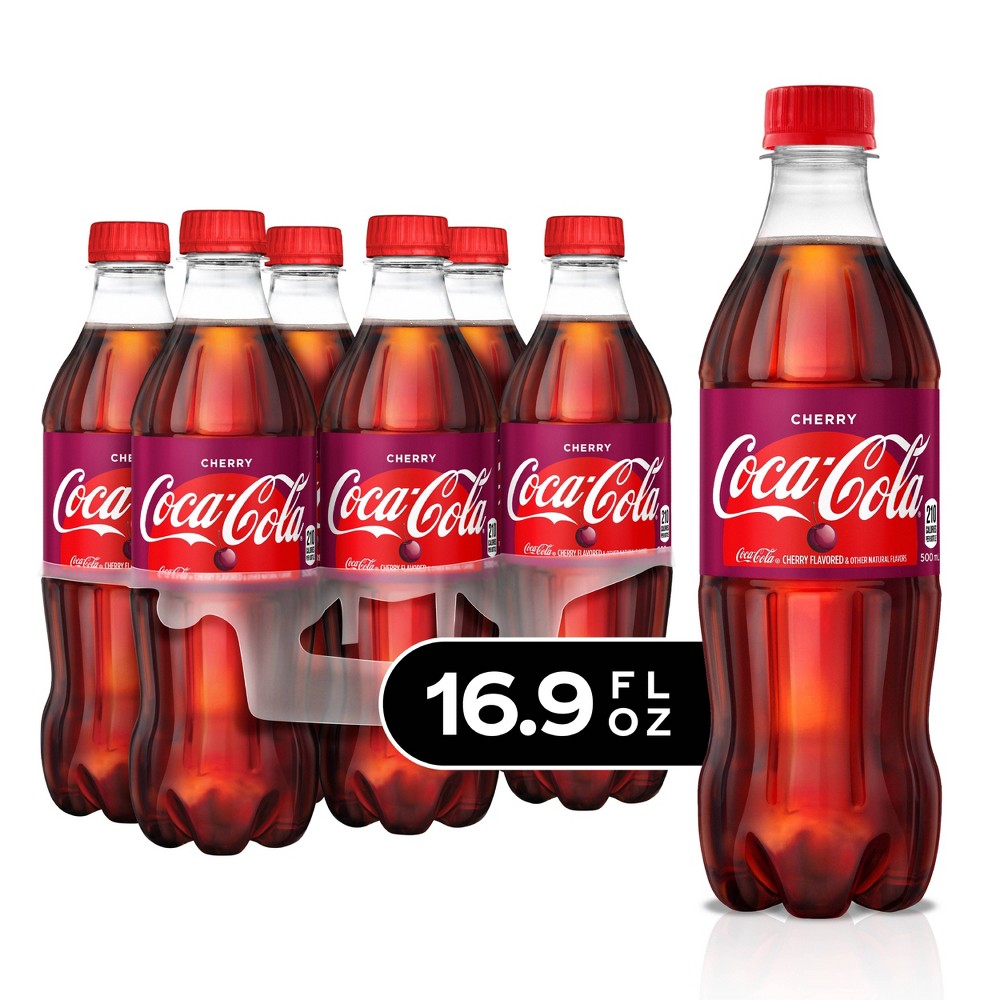 Coca-Cola Cherry Bottles, 16.9 fl oz, 6 Pack