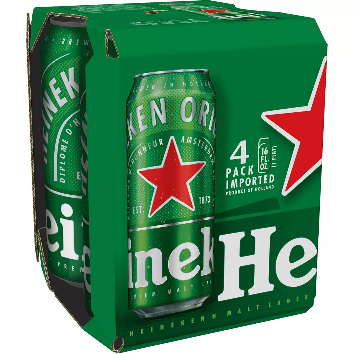 Heineken Original Lager Beer - 4pk/16 fl oz Cans