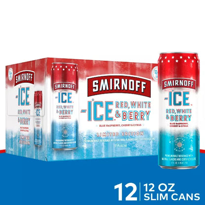 Smirnoff ICE Red White & Berry - 12pk/12 fl oz Cans