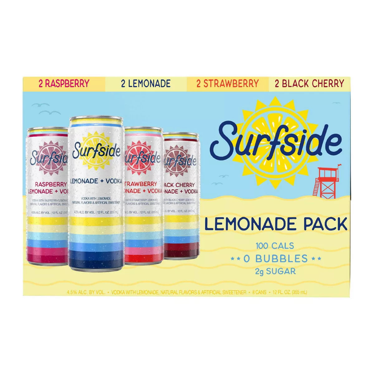 Surfside Lemonade Variety - 8pk/355ml Cans