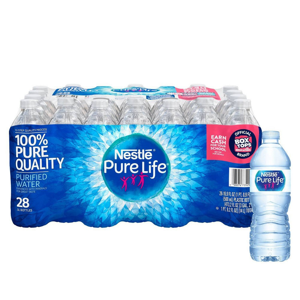 Pure Life Purified Water  16.9 Fl Oz / 500 mL  Plastic Bottled Water (35 Pack)