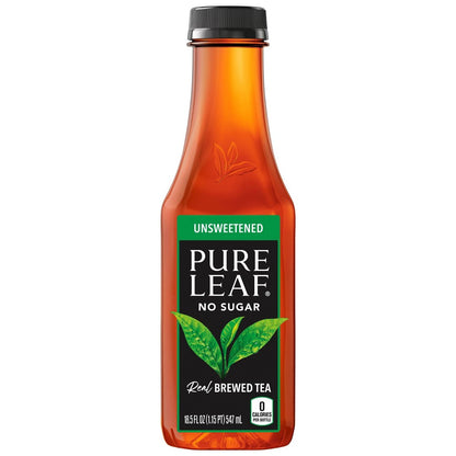 Pure Leaf Unsweetened No Lemon Iced Tea 18.5 Fluid Ounce Plastic Bottle
