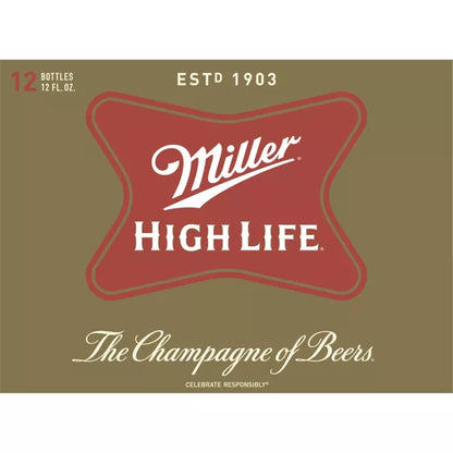 Miller High Life Beer - 12pk/12 fl oz Bottles