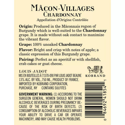 Macon-Villages Louis Jadot Chardonnay White Wine - 750ml Bottle