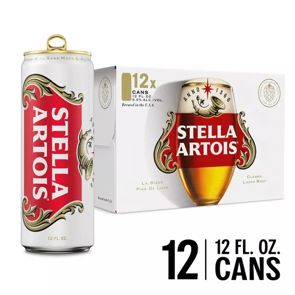 Stella Artois Premium Lager Beer - 12pk/12 fl oz Cans