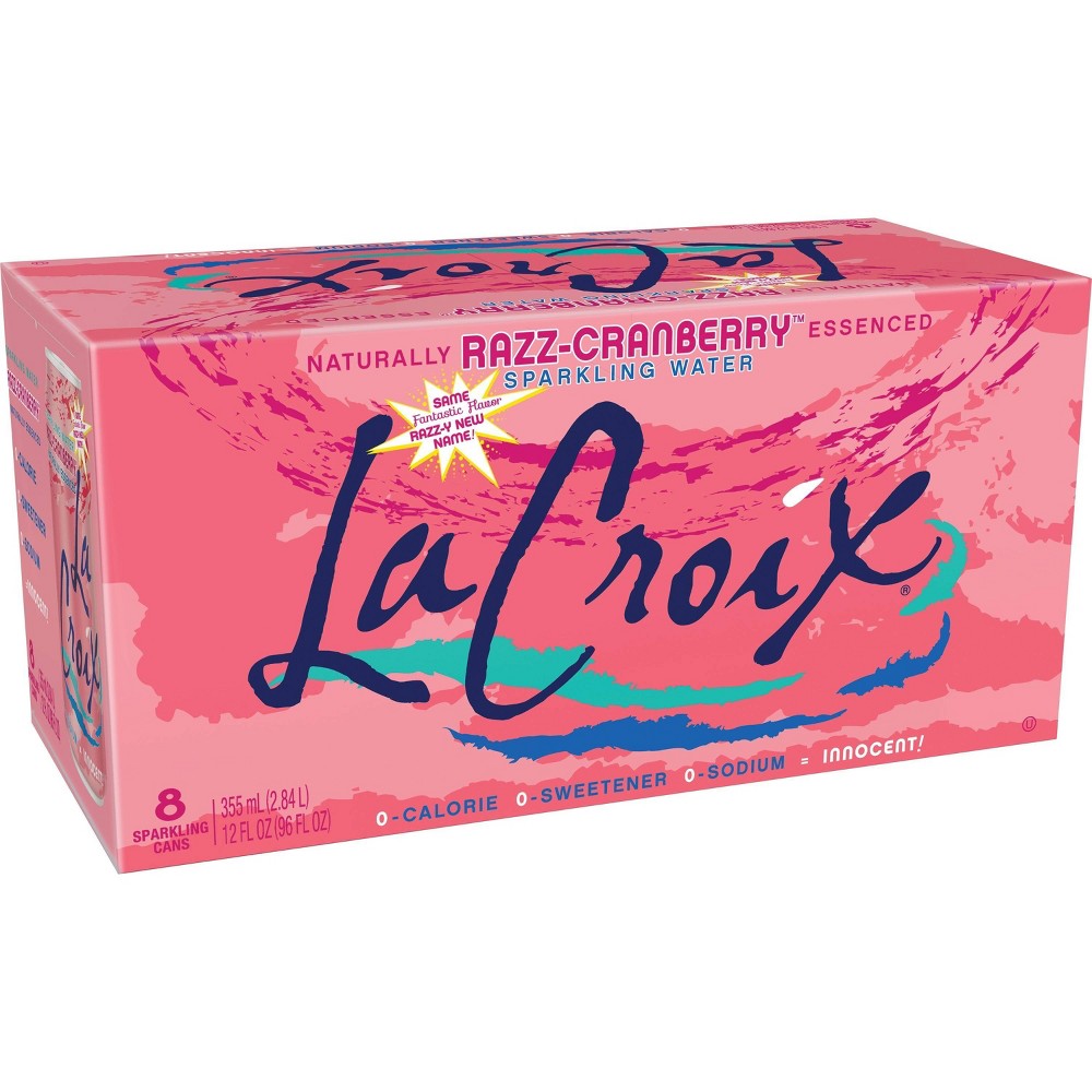 NATURAL CRAN-RASPBERRY FLAVORED SPARKLING WATER, CRAN-RASPBERRY