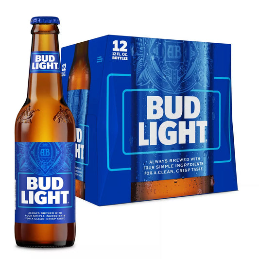 Bud Light American Lager Beer - 12pk/12 fl oz Bottles