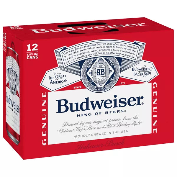 Budweiser American Lager Beer - 12pk/12 fl oz Cans