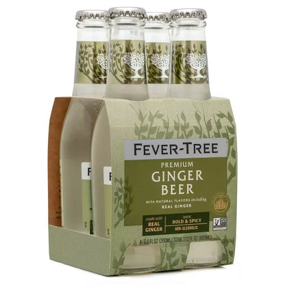 Fever-Tree Premium Ginger Beer Bottles - 4pk/200ml