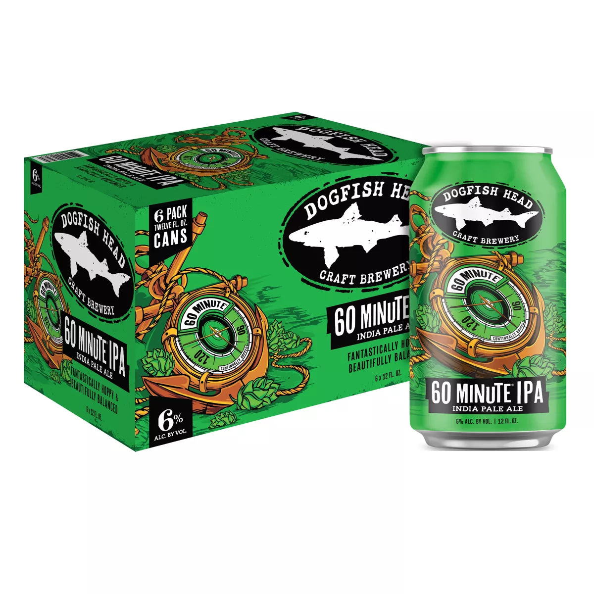 Dogfish Head 60 Minute IPA Beer - 6pk/12 fl oz Cans
