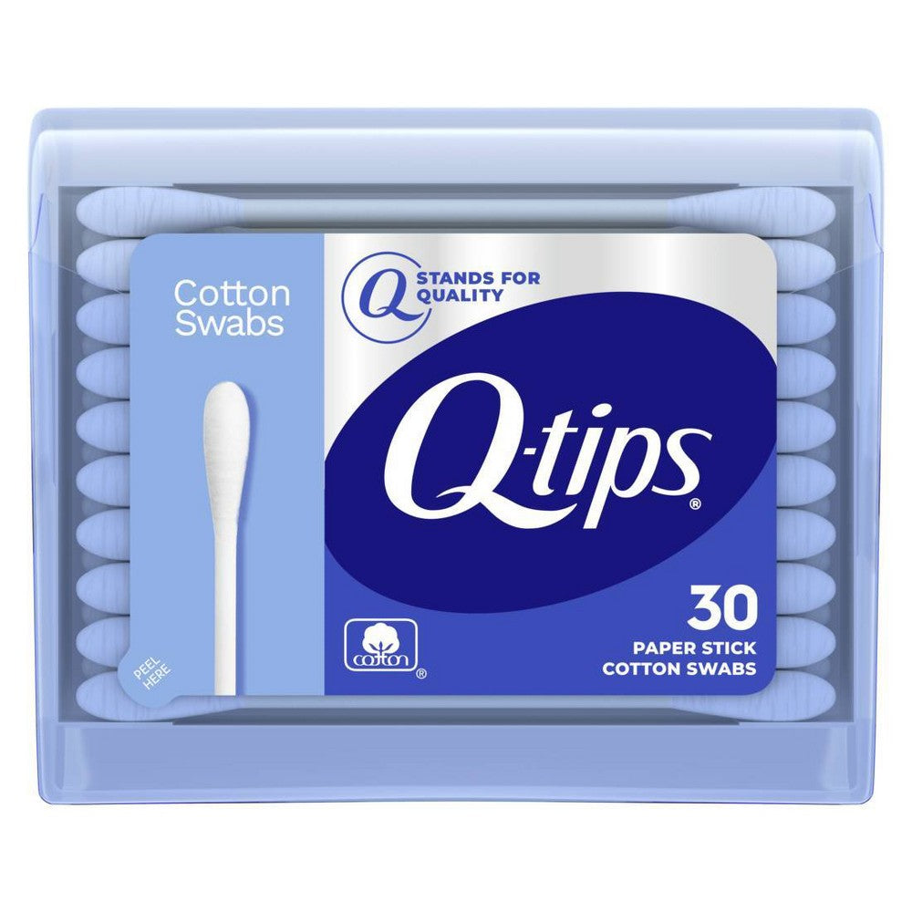 Q-tips Travel Size Cotton Swabs  Original  For Home  First Aid and Beauty  100% Cotton  30 Count