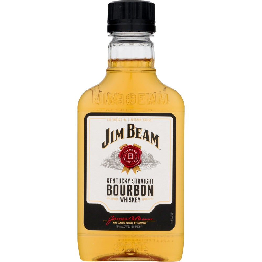 Jim Beam Bourbon Kentucky Straight Bourbon Whiskey, 200 mL